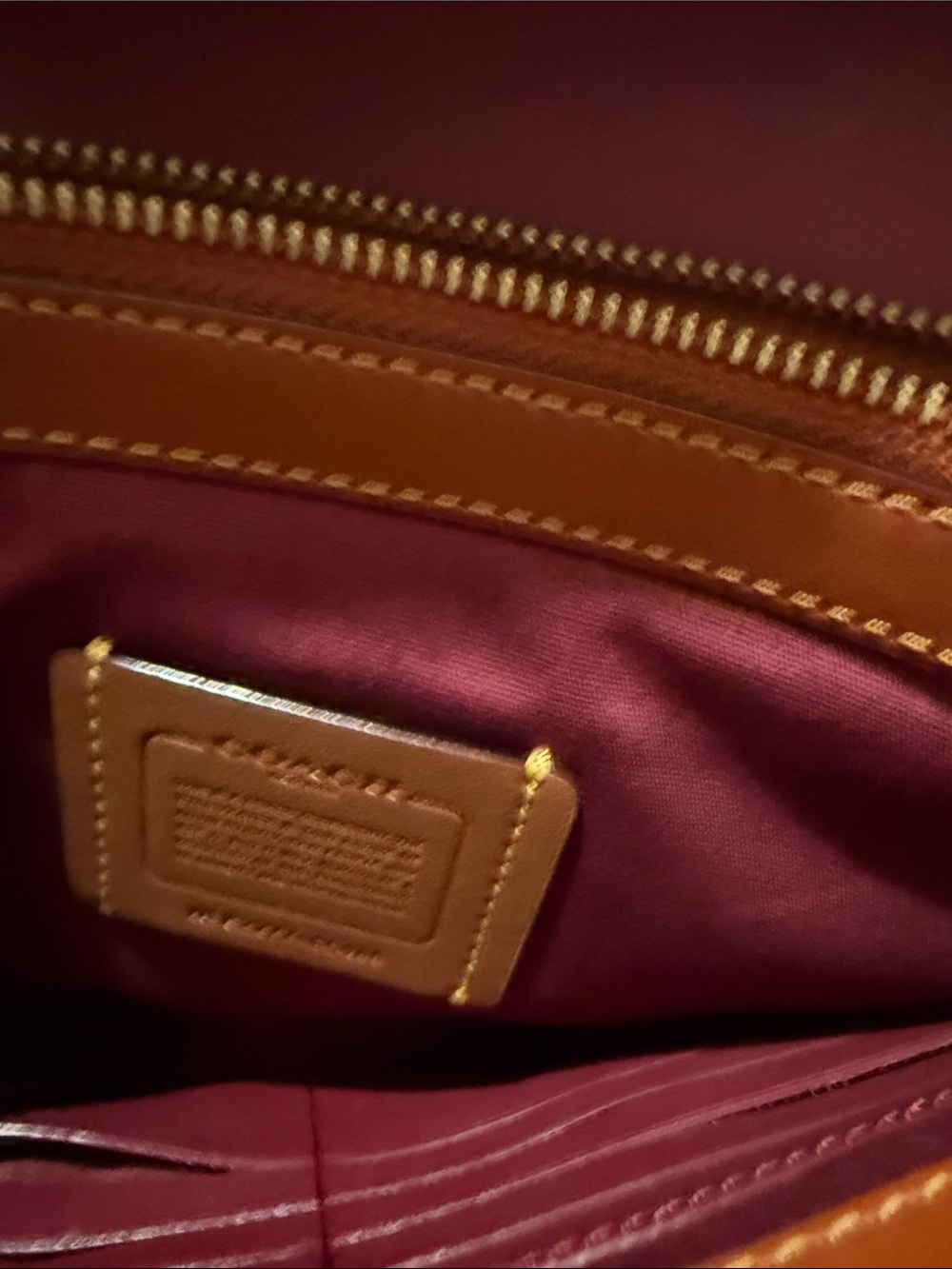 Coach Brown Leather & Signature Canvas Wristlet Clutch - Picture 7 of 15